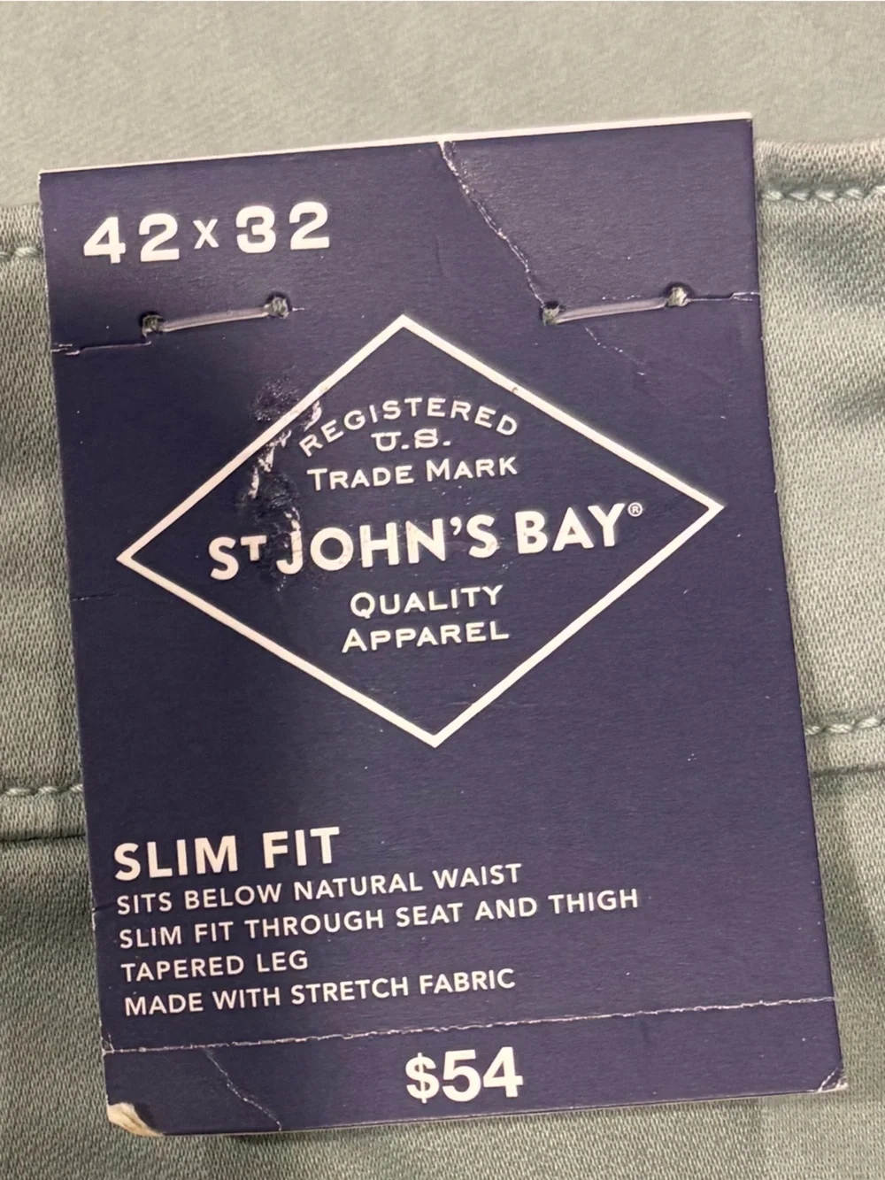 Men’s Slim Chino Pants in Seafoam Green